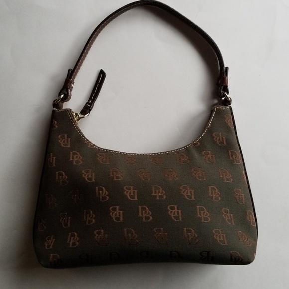 Dooney & Bourke Handbags - Dooney and Bourke Green & Gold Logo Shoulder Bag